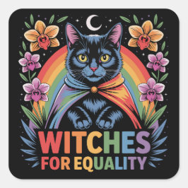 Adesivo Quadrado Witches For Equality Feminist