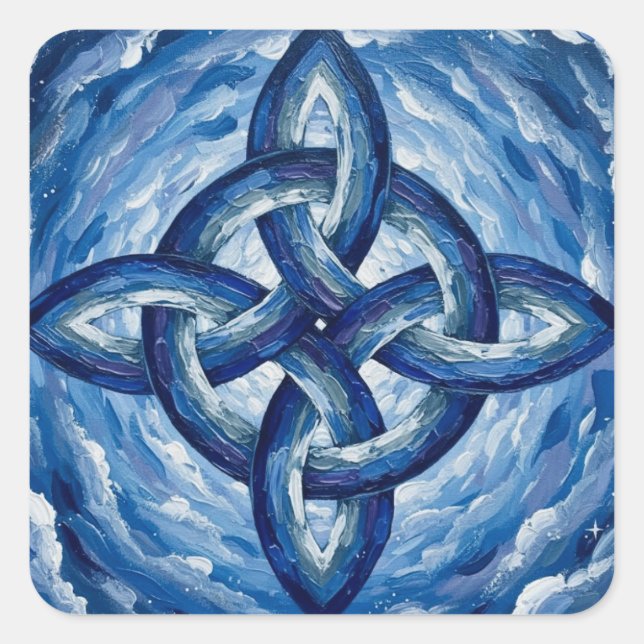 Adesivo Quadrado WitchesKnotFantasySky (Frente)