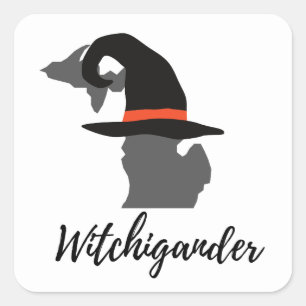 Adesivo Quadrado Witchigander - Bruxa de Michigan