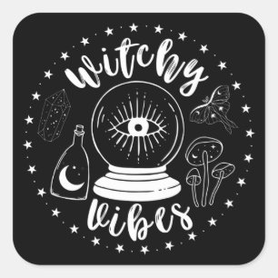 Adesivo Quadrado Witchy Vibes Sticker