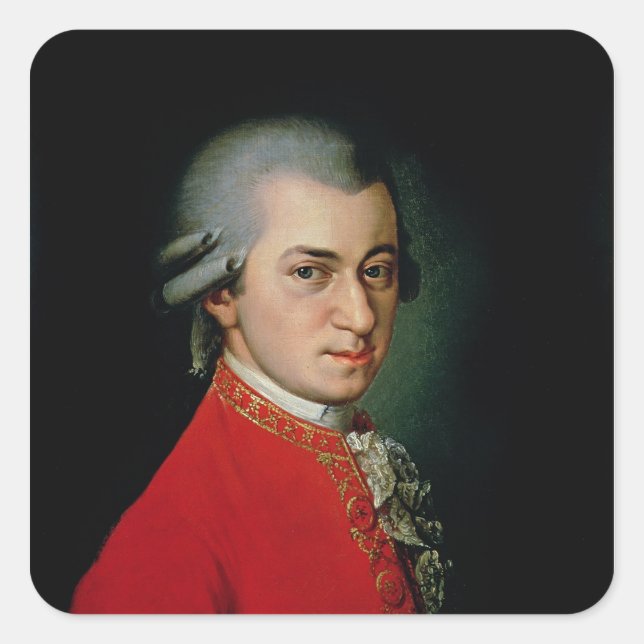 Adesivo Quadrado Wolfgang Amadeus Mozart, 1818 (Frente)