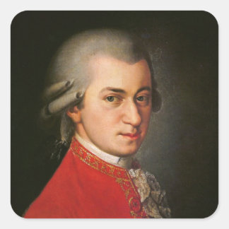 Adesivo Quadrado Wolfgang Amadeus Mozart Retrato