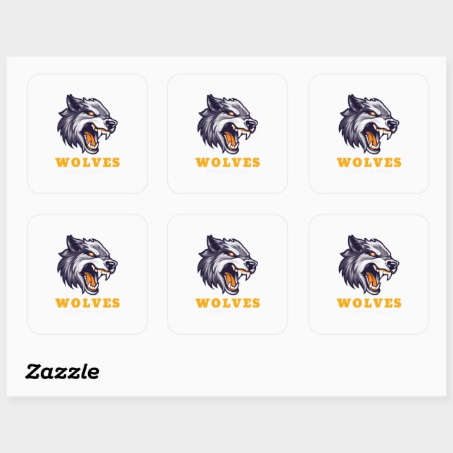 Adesivo Quadrado Wolves Sticker (Folha)