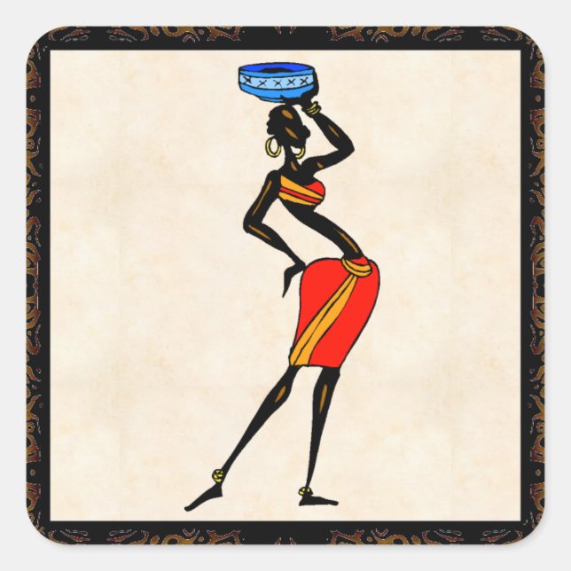 Adesivo Quadrado Women of Africa Sticker (Frente)