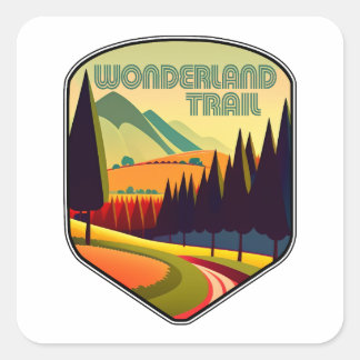 Adesivo Quadrado Wonderland Trail Cores