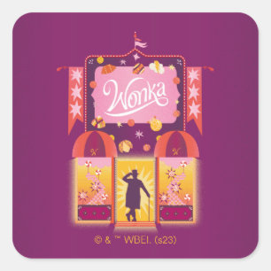 Adesivo Quadrado Wonka Candy Store Graphic