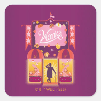 Adesivo Quadrado Wonka Candy Store Graphic