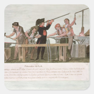 Adesivo Quadrado Workshop para criadores de espingardas, 1793