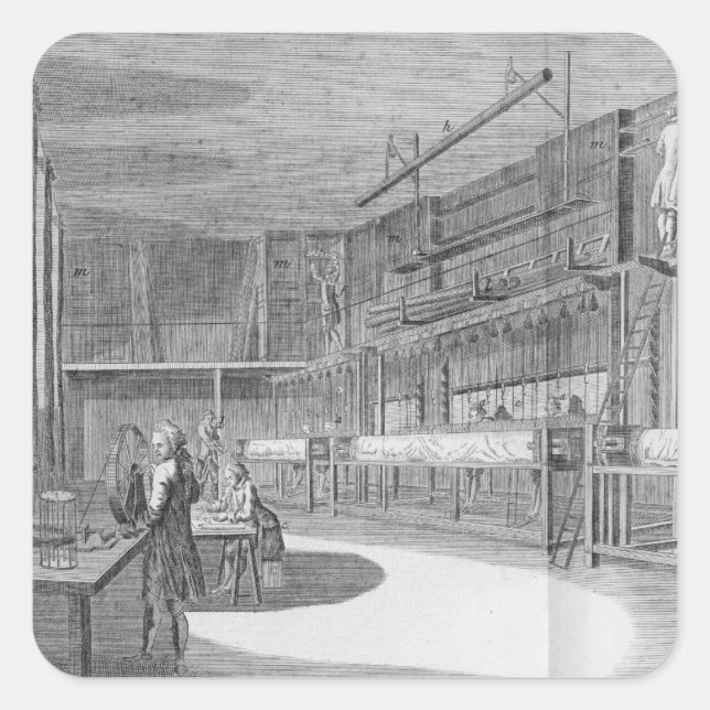 Adesivo Quadrado Workshops de Gobelin, da "Enciclopédia" por Deni (Frente)