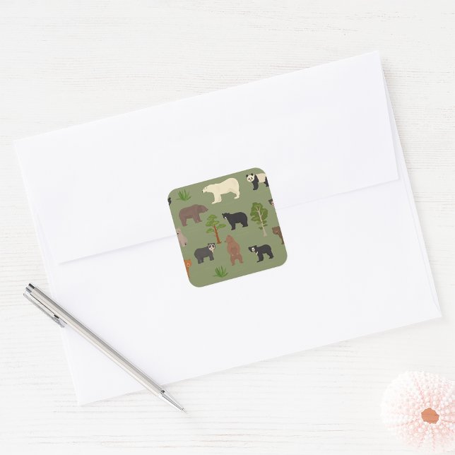 Adesivo Quadrado World Bears Willife (Criador carregado)