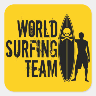 Adesivo Quadrado World Surfing Sticker