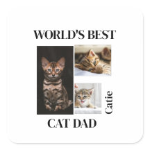 World's Best Cat Dad Custom Name Gift