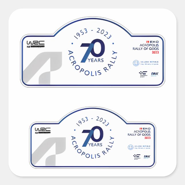 ADESIVO QUADRADO WRC ACROPOLIS RALLY GRÉCIA (Frente)