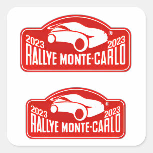 Adesivo Quadrado WRC Monte Carlo Rally Rallye Monte carlo