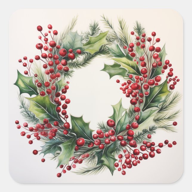 Adesivo Quadrado Wreath (Frente)