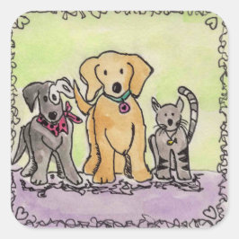 Adesivo Quadrado Wren, Robby e Jay Sticker