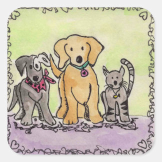 Adesivo Quadrado Wren, Robby e Jay Sticker