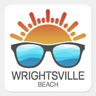 Adesivo Quadrado Wright tsville Beach North Carolina Sunvidles
