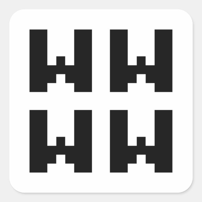 Adesivo Quadrado WWW | LOL Japão Internet Slang (Frente)