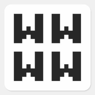 Adesivo Quadrado WWW   LOL Japão Internet Slang