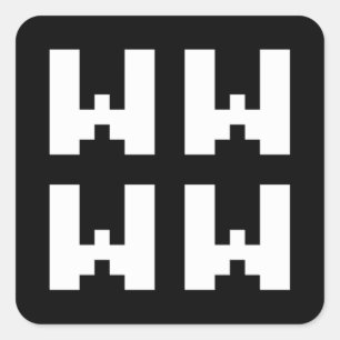 Adesivo Quadrado WWW   LOL - Vinheta quadrada para gírias na Intern