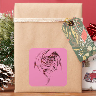 Adesivo Quadrado Wyvern Dragon é uma fantástica classe de criaturas