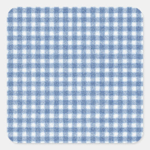 Adesivo Quadrado Xadrez Azul e Branco Clássico