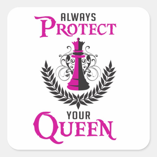 Adesivo Quadrado Xadrez Conselho Xadrez Rainha Xadrez Conselho Engr (Frente)