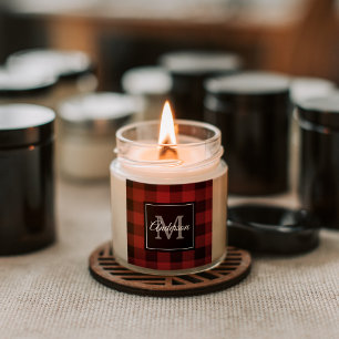 Adesivo Quadrado Xadrez de Buffalo Vermelho Pessoal Inicial Pra