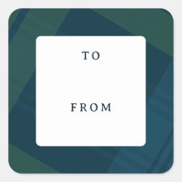 Adesivo Quadrado Xadrez de Natal clássica para presente de Natal