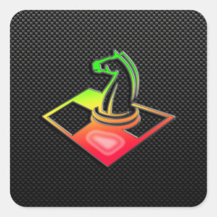 Adesivo Quadrado Xadrez lustrosa