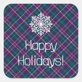 Adesivo Quadrado Xadrez púrpura, azul e verde