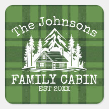 Xadrez Verde de Cabina da Família Nome Personaliza