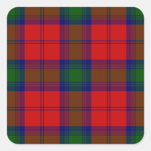 Adesivo Quadrado Xadrez verde-vermelha Lindsay tartan