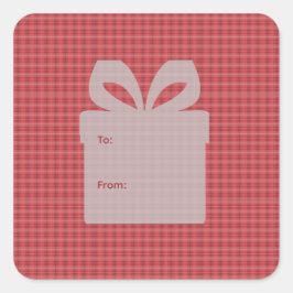 Adesivo Quadrado Xadrez vermelha