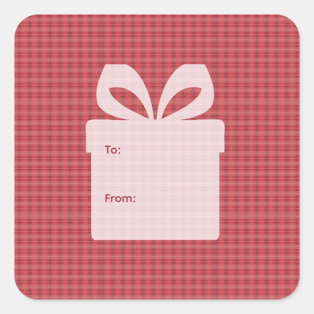 Adesivo Quadrado Xadrez vermelha (Frente)