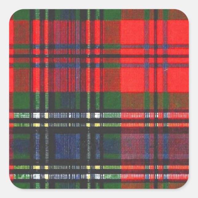 Adesivo Quadrado Xadrez Vermelha Clássica (Frente)