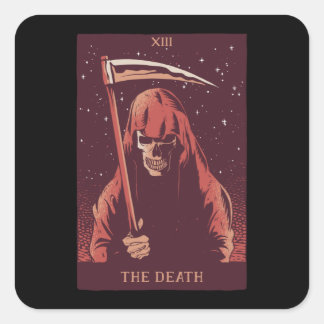 Adesivo Quadrado XIII O Presente Do Cartão Tarot