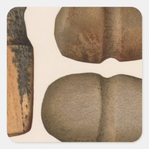 Adesivo Quadrado XIX instrumentos de pedra, New mexico