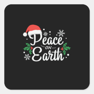 Adesivo Quadrado Xmas Dando Paz Na Terra