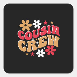 Adesivo Quadrado Xmas Gift Cousin Crew