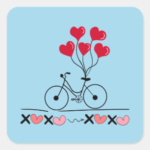 Adesivo Quadrado XOXO, Dia de os namorados