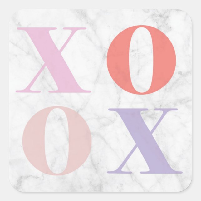 Adesivo Quadrado XOXO Marble Sticker (Frente)