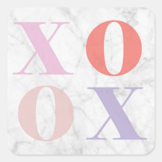 Adesivo Quadrado XOXO Marble Sticker