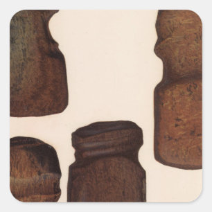 Adesivo Quadrado XVIII instrumentos de pedra, New mexico