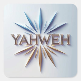 Adesivo Quadrado Yahweh Sticker - design de Leitura e Escritura