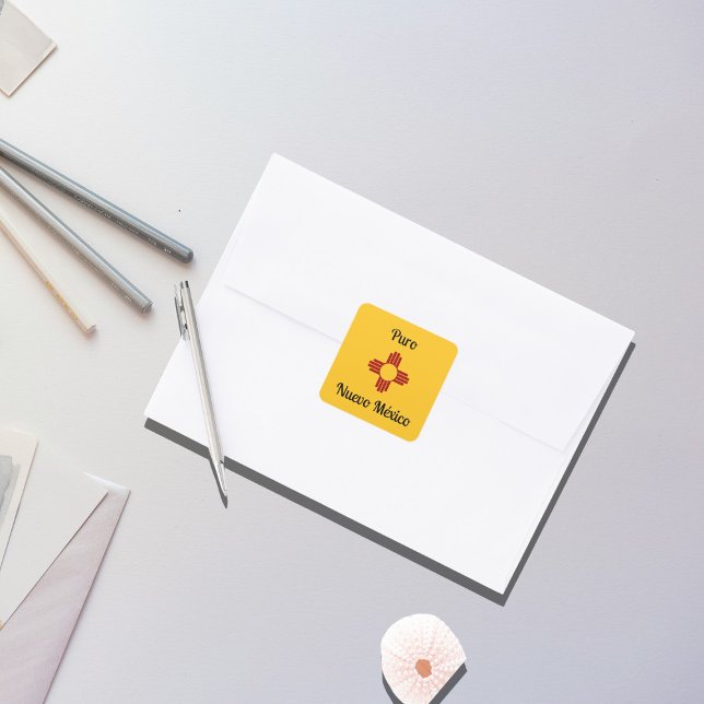 Adesivo Quadrado Yellow Zia Sun Puro Nuevo México (Criador carregado)