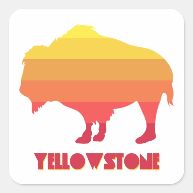 Adesivo Quadrado Yellowstone Bison (Frente)