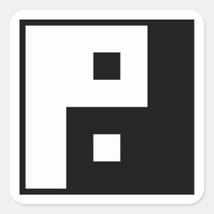 Adesivo Quadrado Yin quadrado Yang