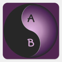 yin yang monograma - roxo